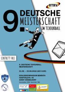 Das Plakat zur Tchoukball-DM 2018 in Düsseldorf.
